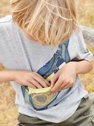 Boys-Tops-T-Shirts-T-Shirt with Bumbag Motif, Trompe l'Oeil Effect with Zipped Pocket, for Boys