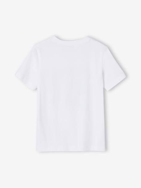 Sequinned T-Shirt for Boys ecru+marl grey 