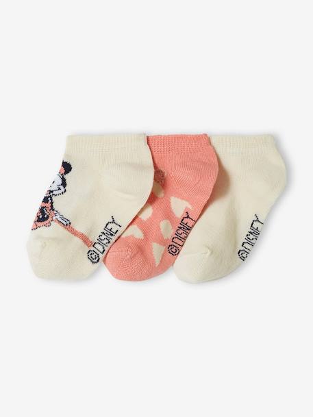 Pack of 3 Pairs of Minnie Mouse by Disney® Trainer Socks old rose 