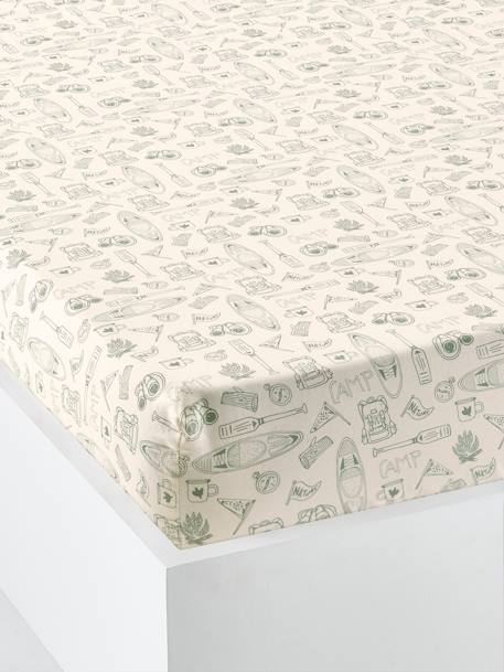 Fitted Sheet for Children, YELLOWSTONE printed beige 