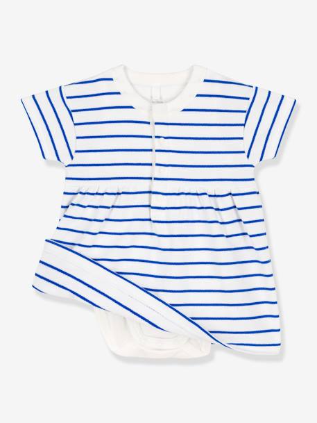 Dress + Short Sleeve Bodysuit, by Petit Bateau white 