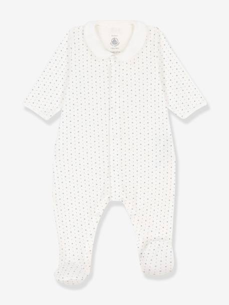 Sleepsuit in Organic Cotton, by Petit Bateau white 