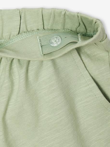 Frilly Combo, Knot Effect T-Shirt & Shorts aqua green+coral+YELLOW MEDIUM SOLID WTH DESIGN 