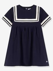 Baby-Dresses & Skirts-Short Sleeve Dress in Organic Cotton, by PETIT BATEAU