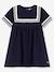 Short Sleeve Dress in Organic Cotton, by PETIT BATEAU blue 