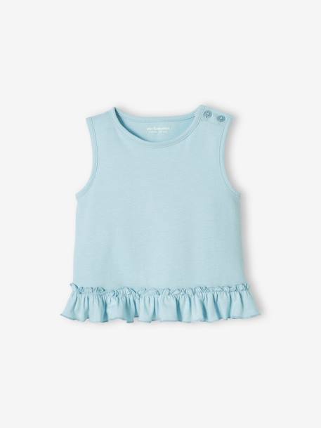 Pack of 2 Tops with Ruffle for Babies sky blue 