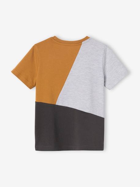 Colourblock Sports T-Shirt for Boys marl grey 