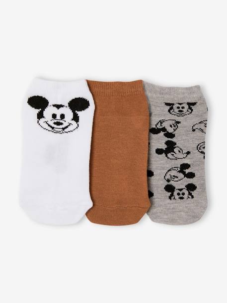 Pack of 3 Pairs of Mickey Mouse Trainer Socks by Disney® for Boys mustard 