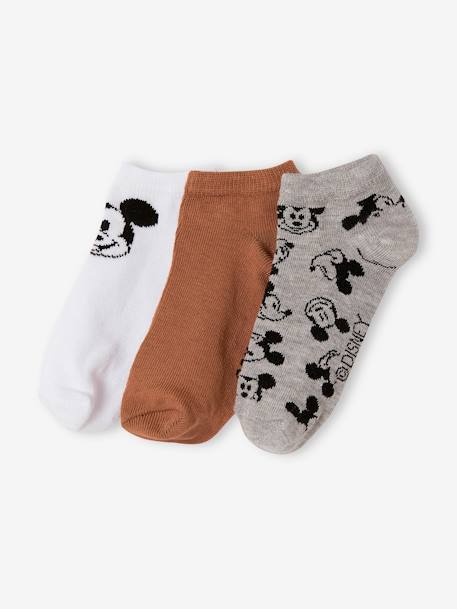 Pack of 3 Pairs of Mickey Mouse Trainer Socks by Disney® for Boys mustard 