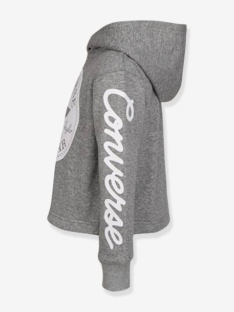 Hooded Sweatshirt, Chuck Patch Cropped Hoodie by CONVERSE grey 