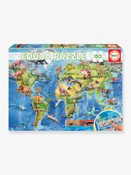 Toys-Educational Games-Puzzles-Dinosaurs World Map Puzzle - 150 Pieces - EDUCA
