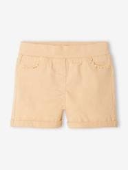 Girls-Shorts-Shorts with Macramé Trim, for Girls