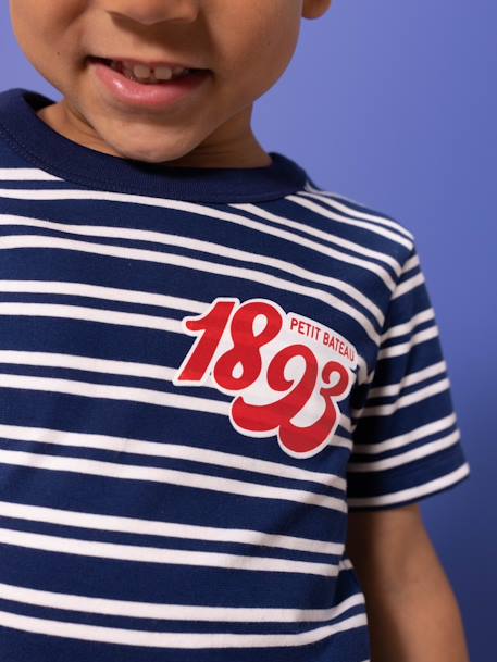 Striped T-Shirt in Organic Cotton, by PETIT BATEAU blue 