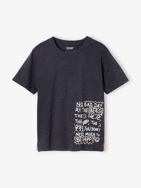 T-Shirt with Surfing Text Motif for Boys grey 