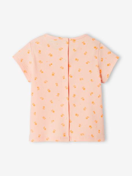 Rib Knit T-Shirt for Babies pale pink 