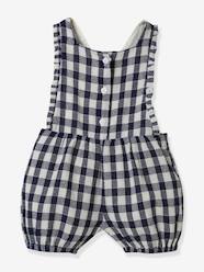 Baby-Dungarees & All-in-ones-Gingham Dungarees for Babies, by CYRILLUS