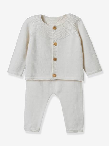 Jersey Knit Combo for Babies, by CYRILLUS ecru 
