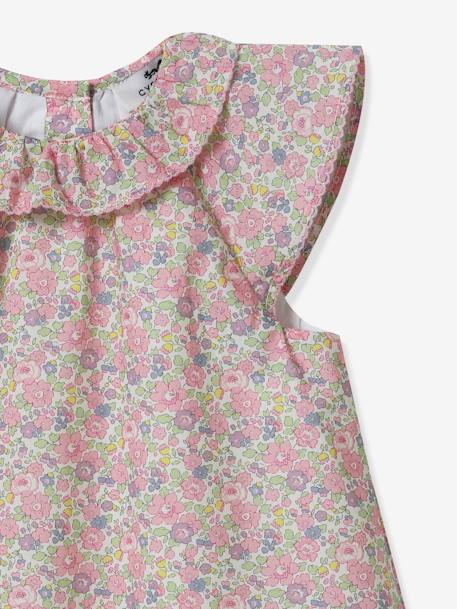 Dress in Liberty® Fabric for Babies, by CYRILLUS printed pink 