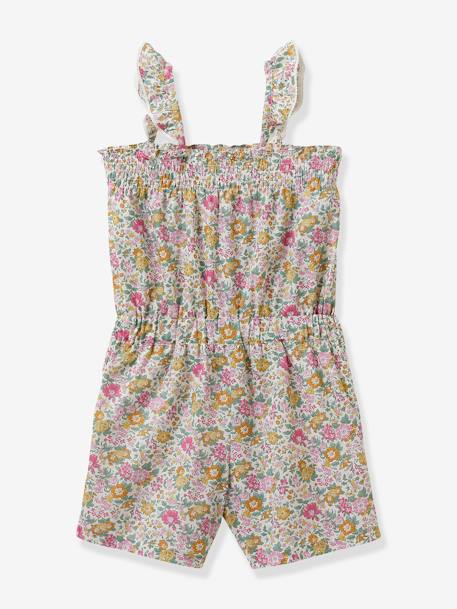Playsuit in Liberty® Fabric for Girls by CYRILLUS printed white 