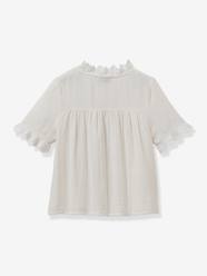 -Shirt with Broderie Anglaise for Girls, by CYRILLUS