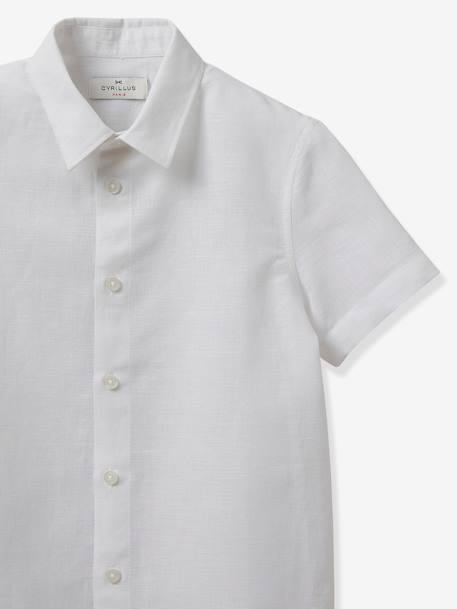 Linen & Cotton Shirt for Boys by CYRILLUS white 