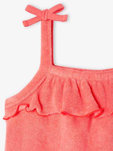 Terry Cloth Combo for Babies: Strappy Top & Shorts coral 