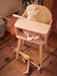 Toys-Dolls & Soft Dolls-High Chair in FSC® Wood & Wicker
