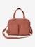 Changing Bag with Several Pockets, in Cotton Gauze, Family BROWN MEDIUM SOLID 