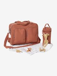 Nursery-Changing Bags-Changing Bag with Several Pockets, in Cotton Gauze, Family