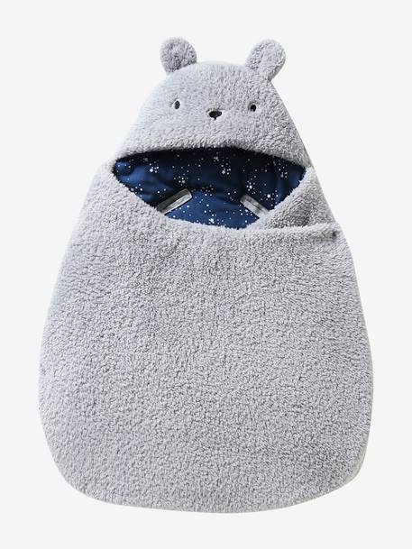 Transformable Baby Nest in Plush Fabric, Bear Beige+ecru+khaki+mouse grey+printed beige+printed pink 