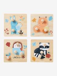 Pack of 4 Peg Puzzles in FSC® wood, Forest Friends