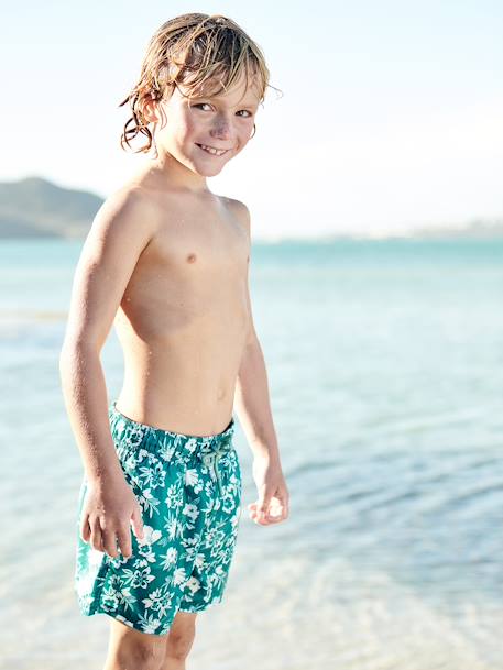 Printed Swim Shorts for Boys mint green 