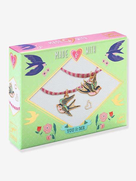 You & Me Bracelet, Birds Ribbon by DJECO green 