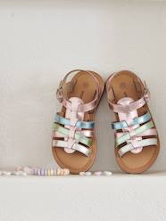 Multi-Strap Leather Sandals for Children, Designed for Autonomy