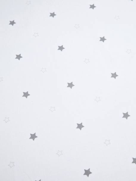 Baby Fitted Sheet, Star Shower Theme White/Print 