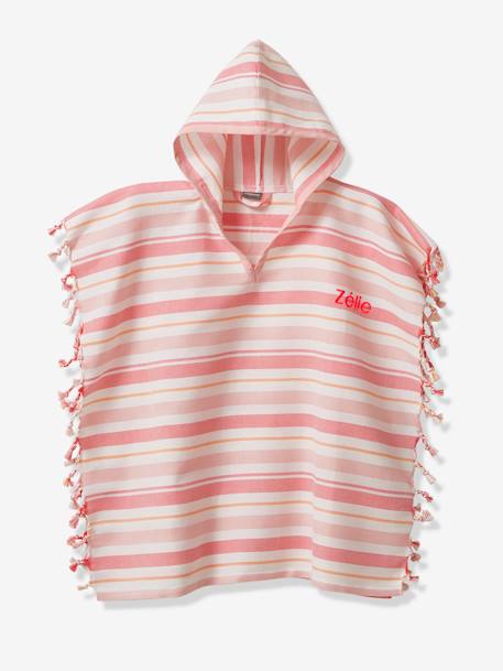 Fouta Striped Poncho for Children striped blue+striped pink 