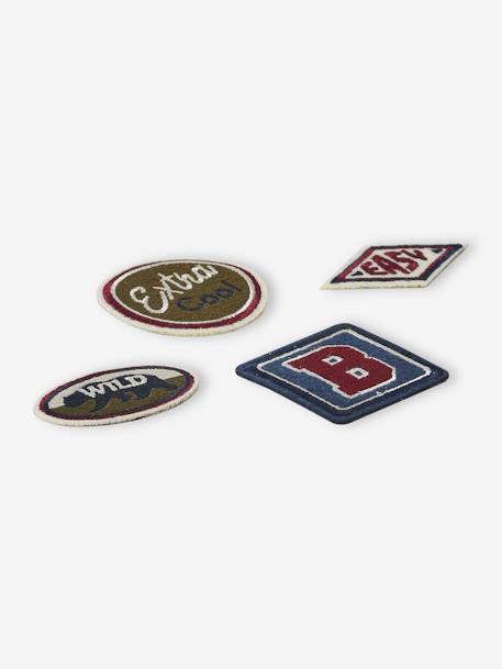 Pack of 4 Iron-on Patches for Boys night blue 
