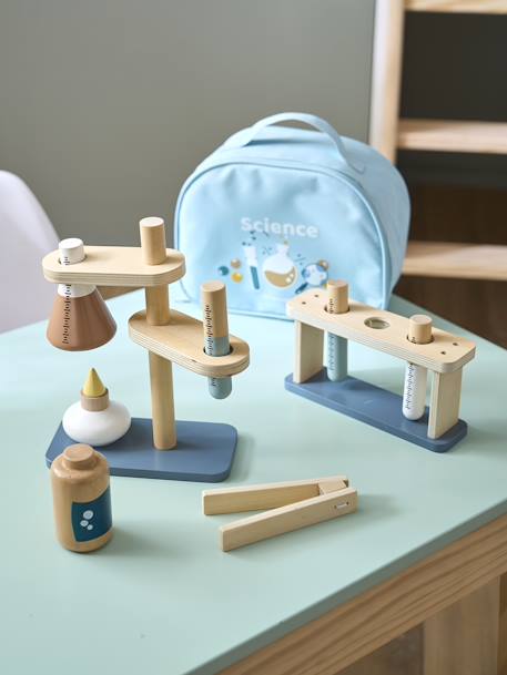 Chemistry Set in FSC® Wood WHITE LIGHT SOLID WITH DESIGN 