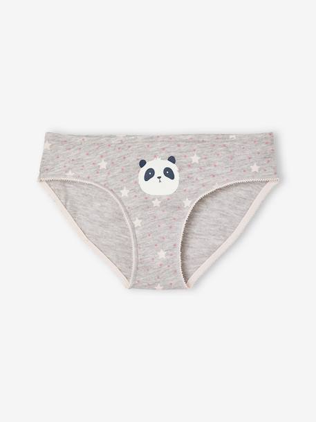 Pack of 7 Animals Briefs, for Girls white 