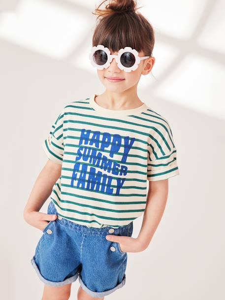 Unisex T-Shirt for Children, Sailor Capsule Collection striped green 