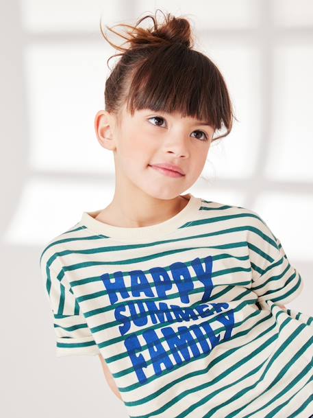 Unisex T-Shirt for Children, Sailor Capsule Collection striped green 
