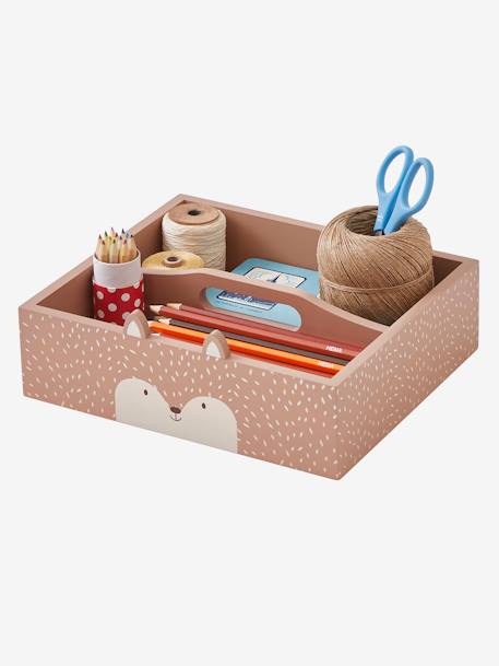 Wooden Pencil Case Box, Fox terracotta 