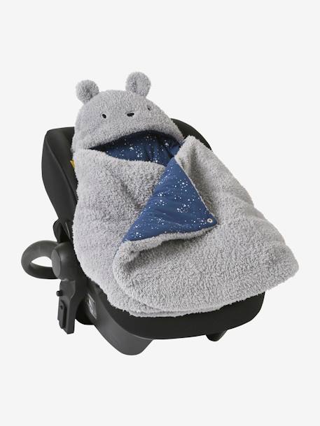Transformable Baby Nest in Plush Fabric, Bear Beige+ecru+khaki+mouse grey+printed beige+printed pink 