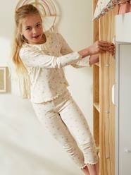 Pyjamas with Openwork Knit & Floral Print, for Girls