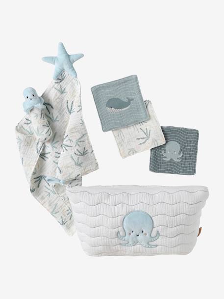 Gift Set for Newborns, Under the Ocean grey blue 