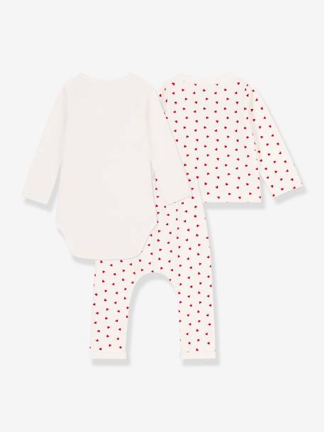 Combo in Organic Cotton for Newborns by Petit Bateau white 