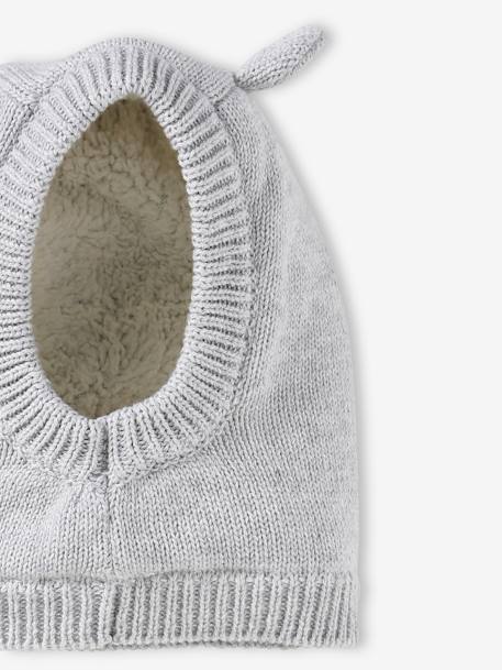 Rib Knit Beanie, Lined in Sherpa, for Baby Girls marl grey 