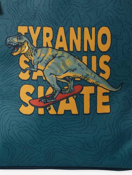 Dino Skate Backpack for Boys petrol blue 