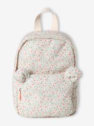 Girls-Floral Backpack, Playschool Special, Adorned with Bear Ears, for Girls
