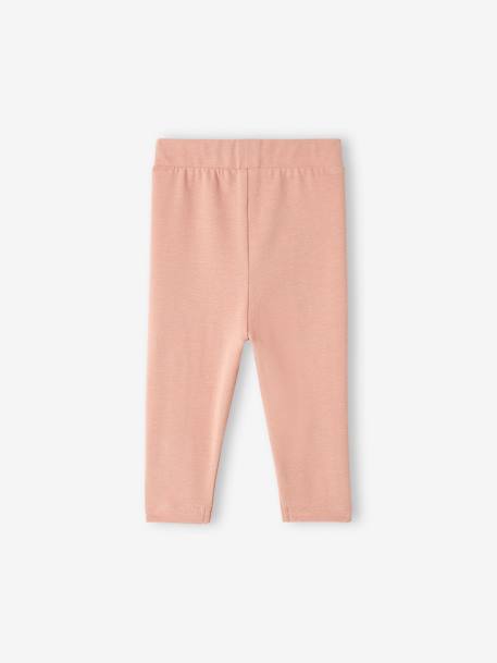 Leggings in Organic Cotton for Babies marl grey+rosy 